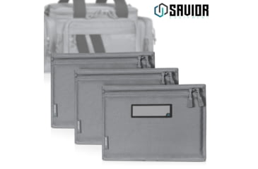 Image of Savior Equipment Replacement Pistol Sleeve for Specialist Range Bag - 3 Pack, Gray, 11.5in x 7.5in, Gray, 11.5in x 7.5in, HC-RA3GUN-SPARE-3PC-GS