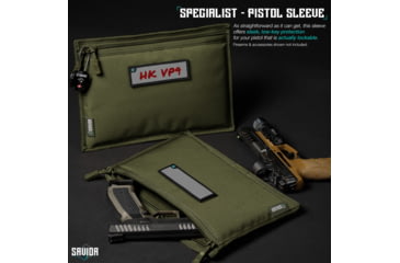 Image of Savior Equipment Replacement Pistol Sleeve for Specialist Range Bag - 3 Pack, OD Green, 11.5in x 7.5in, OD Green, 11.5in x 7.5in, HC-RA3GUN-SPARE-3PC-OG