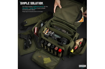 Image of Savior Equipment Replacement Pistol Sleeve for Specialist Range Bag - 3 Pack, OD Green, 11.5in x 7.5in, OD Green, 11.5in x 7.5in, HC-RA3GUN-SPARE-3PC-OG
