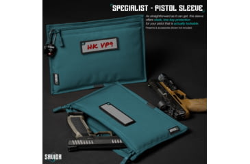 Image of Savior Equipment Replacement Pistol Sleeve for Specialist Range Bag - 3 Pack, Savior Teal, 12.25 x 8.75 x 0.5, HC-RA3GUN-SPARE-3PC-TE
