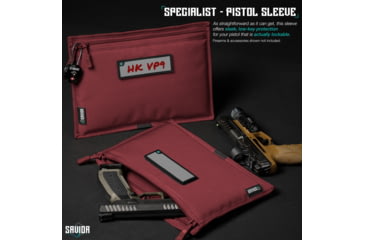 Image of Savior Equipment Replacement Pistol Sleeve for Specialist Range Bag - 3 Pack, Sedona Red, 12.25 x 8.75 x 0.5, HC-RA3GUN-SPARE-3PC-RD