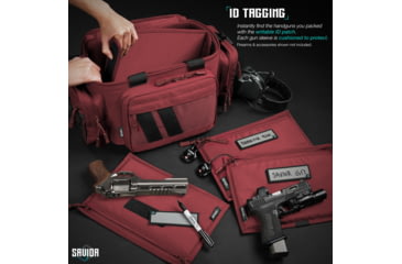 Image of Savior Equipment Replacement Pistol Sleeve for Specialist Range Bag - 3 Pack, Sedona Red, 12.25 x 8.75 x 0.5, HC-RA3GUN-SPARE-3PC-RD