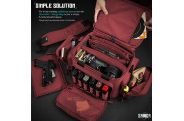 Image of Savior Equipment Replacement Pistol Sleeve for Specialist Range Bag - 3 Pack, Sedona Red, 12.25 x 8.75 x 0.5, HC-RA3GUN-SPARE-3PC-RD