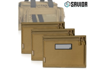 Image of Savior Equipment Replacement Pistol Sleeve for Specialist Range Bag - 3 Pack, Tan, 11.5in x 7.5in, Tan, 11.5in x 7.5in, HC-RA3GUN-SPARE-3PC-TN