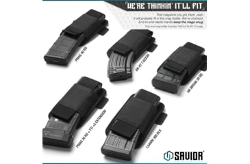 Image of Savior Equipment Rifle Mag Holder, Black, MP-TNS-RIFX1-2P-BK