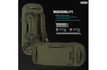 Image of Savior Equipment Specialist Covert Single Rifle Case, 30in, OD Green, RB-SGSPORT30-WS-OG
