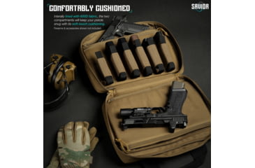 Image of Savior Equipment Specialist Double Pistol Case, Dark FDE, HC-DGSPORT-WS-TN