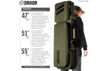 Image of Savior Equipment Specialist LRP Single Rifle Case, 47in, OD Green, 47 L x 12.5 H x 3.5 W, RB-SG47-LRP-WS-OG