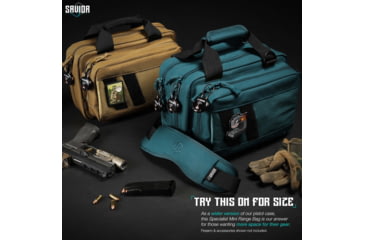 Image of Savior Equipment Specialist Pistol Mni Range Bag, Savior Teal, 13in L x 9in H x 8in W, RA-DGSPWS-MINI-TE