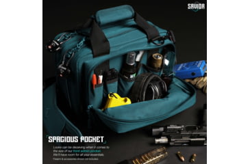 Image of Savior Equipment Specialist Pistol Mni Range Bag, Savior Teal, 13in L x 9in H x 8in W, RA-DGSPWS-MINI-TE