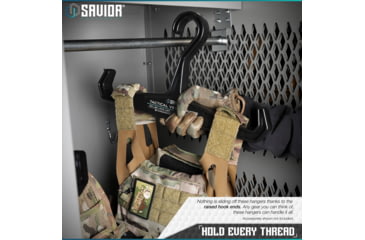 Image of Savior Equipment Tactical Vest Hanger, Black, HAN-150V1-2P-BK