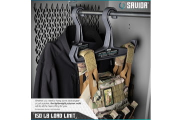 Image of Savior Equipment Tactical Vest Hanger, Gray, HAN-150V1-2P-GS