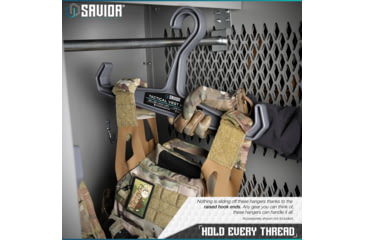 Image of Savior Equipment Tactical Vest Hanger, 2 Pack, Grey, 16in L x 8.5in H x 1in D, HAN-150V1-2P-GS