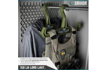 Image of Savior Equipment Tactical Vest Hanger, OD Green, HAN-150V1-2P-OG