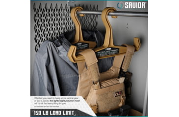 Image of Savior Equipment Tactical Vest Hanger, RAL 8000 Tan, HAN-150V1-2P-TN