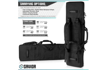 Image of Savior Equipment Urban Warfare Double Rifle Case, 42in, Black, RB-4212DG-VER2-BK