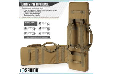 Image of Savior Equipment Urban Warfare Double Rifle Case, 42in, Dark FDE, RB-4212DG-VER2-TN