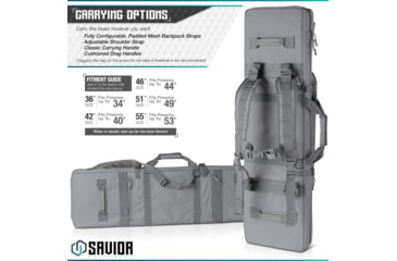 Image of Savior Equipment Urban Warfare Double Rifle Case, 42in, Gray, RB-4212DG-VER2-GS