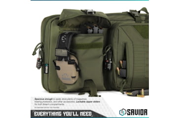 Image of Savior Equipment Urban Warfare Double Rifle Case, 42in, OD Green, RB-4212DG-VER2-OG