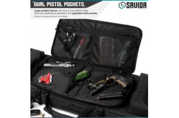 Image of Savior Equipment Urban Warfare Double Rifle Case, 55in, Black, RB-5512DG-VER2-BK