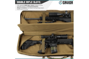 Image of Savior Equipment Urban Warfare Double Rifle Case, 55in, Dark FDE, RB-5512DG-VER2-TN