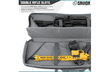 Image of Savior Equipment Urban Warfare Double Rifle Case, 55in, Gray, RB-5512DG-VER2-GS