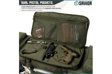 Image of Savior Equipment Urban Warfare Double Rifle Case, 55in, OD Green, RB-5512DG-VER2-OG