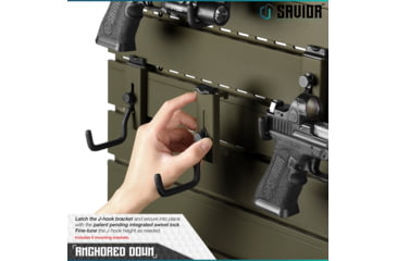 Image of Savior Equipment Wall Rack System 5 Panel Kit w/Attachments, OD Green, 24in x 30.25in x 0.63in, OD Green, 24in x 30.25in x 0.63in, WRS-HALF-A3P6-OG
