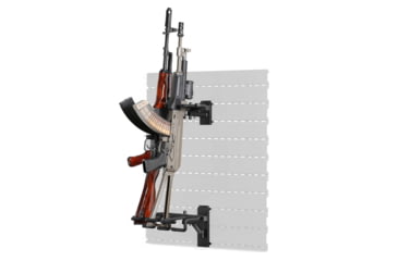 Image of Savior Equipment Angle Adjustable Rifle Wall Rack System, Black, 12in x 4in x 8in, WRS-ACC-AD3-BK