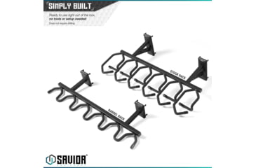 Image of Savior Equipment Rifle Wall Rack System, Black, 25in x 4in x 8in, WRS-ACC-RF6-BK