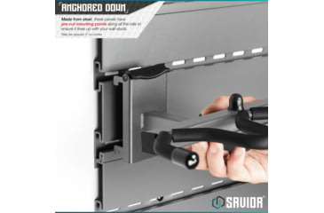 Image of Savior Equipment Wall Rack System w/10 Panels, Gray, 24in x 6.25in x0.63in, Gray, 24in x 6.25in x0.63in, WRS-PAN10-GS