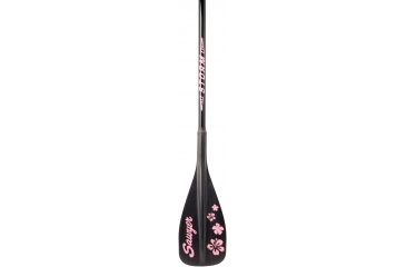 Image of Storm QuickDraw 3 Piece Traveler SUP Paddle 100 sq in-Black Blade with Pink Trim