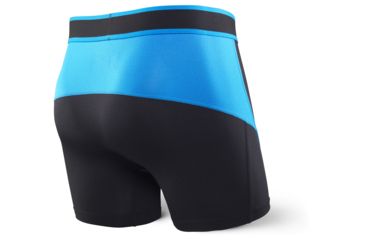 Image of SAXX Kinetic Boxer Brief - Mens, Black/Electric Blue, M, SXBB27-BEL-M