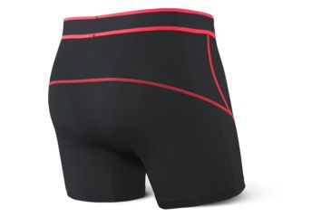 Image of SAXX Kinetic Boxer Brief - Mens, Black/Neon Red, Large, SXBB27-BNR-L