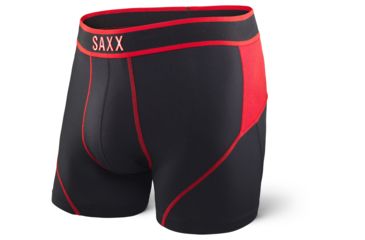 Image of SAXX Kinetic Boxer Brief - Mens, Black/Red, S, SXBB27-REB-S