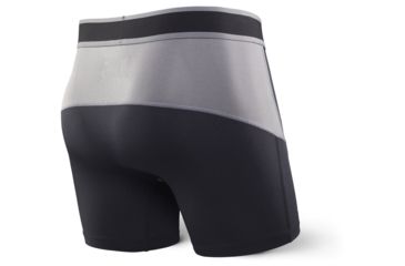 Image of SAXX Kinetic Boxer Brief - Mens, Black/Steel, L, SXBB27-BLS-L