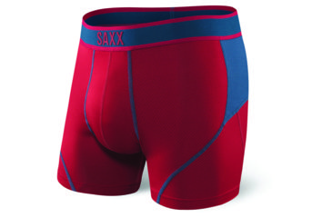 Image of SAXX Kinetic Boxer Brief - Mens, Deep Red/Blue, 2XL, SXBB27-DRB-XXL