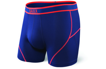 Image of SAXX Kinetic Boxer Brief - Mens, Midnight Blue/Orange, M, SXBB27-MBO-M