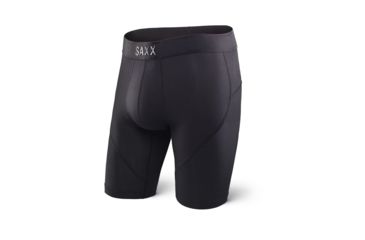 Image of SAXX Kinetic Long Leg Boxer Brief - Mens, Blackout, 2XL, SXLL27-BLO-XXL