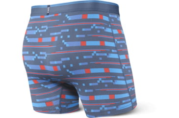Image of SAXX Quest Boxer Briefs Fly - Mens, Blue Assembly Stripe, Extra Large, SXBB70F-BAS-XL