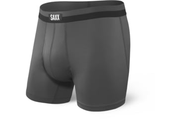 Image of SAXX Sport Mesh Boxer Brief Fly - Mens, Graphite, Medium, SXBB12F-GRA-M