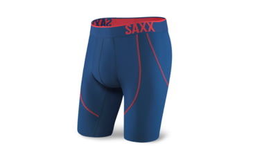 Image of SAXX Strike Long Leg Boxer Brief - Mens, Bright Navy/Red, L, SXLM71-BNR-L