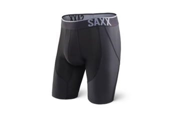 Image of Saxx Strike Long Leg Boxer - Mens-Blackout-X-Large