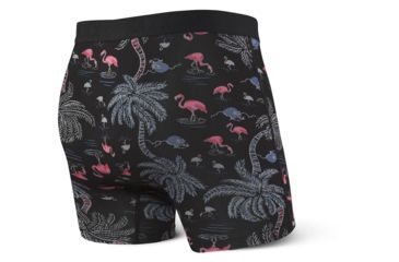 Image of SAXX Vibe Boxer Brief - Mens, Black Flamingo Beach, Large, SXBM35-FLB-L