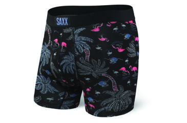 Image of SAXX Vibe Boxer Brief - Mens, Black Flamingo Beach, Large, SXBM35-FLB-L