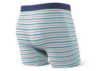 Image of SAXX Vibe Boxer Brief - Mens, Blue Witty Stripe, Large, SXBM35-WIT-L
