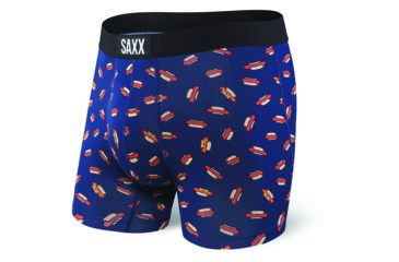 Image of SAXX Vibe Boxer Brief - Mens, Navy Hot Dog, Large, SXBM35-HND-L
