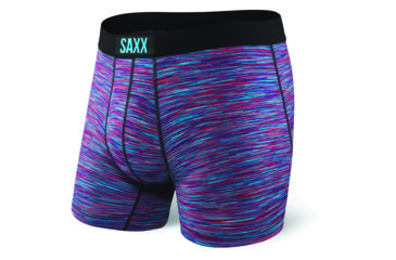 Image of SAXX Vibe Boxer Brief - Mens, Red/Blue Space Dye, Large, SXBM35-RBS-L