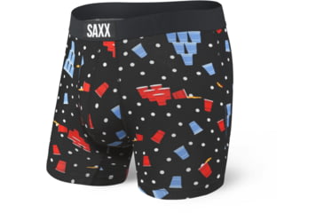 Image of SAXX Vibe Boxer Briefs - Mens, Black Beer Champs, Large, SXBM35-BBC-L