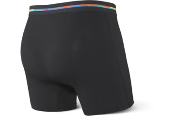 Image of SAXX Vibe Boxer Briefs - Mens, Black/Racer Stripe, Medium, SXBM35-RCS-M
